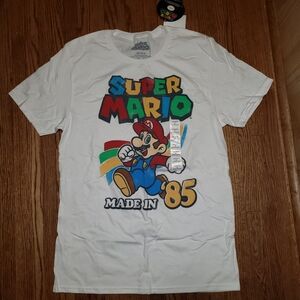 Super Mario White Graphic Tee